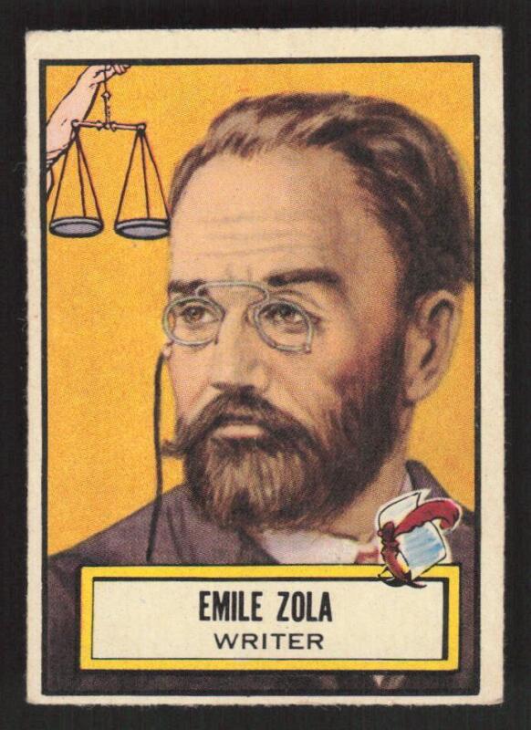 1952 TOPPS LOOK 'N SEE EMILE ZOLA 121 VG-EX WRITER