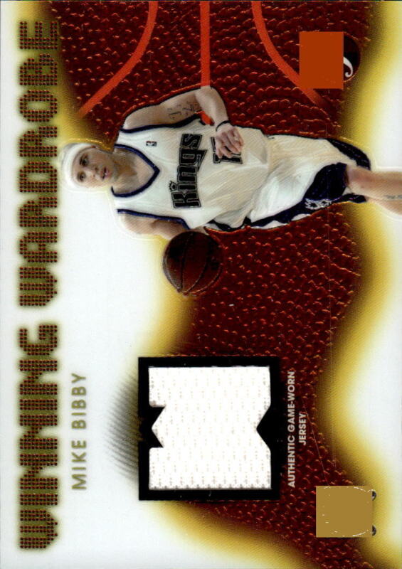 2004 TOPPS PRISTINE MIKE BIBBY WW-MB WARDROBE REFRACTOR GAME USED /25 KINGS
