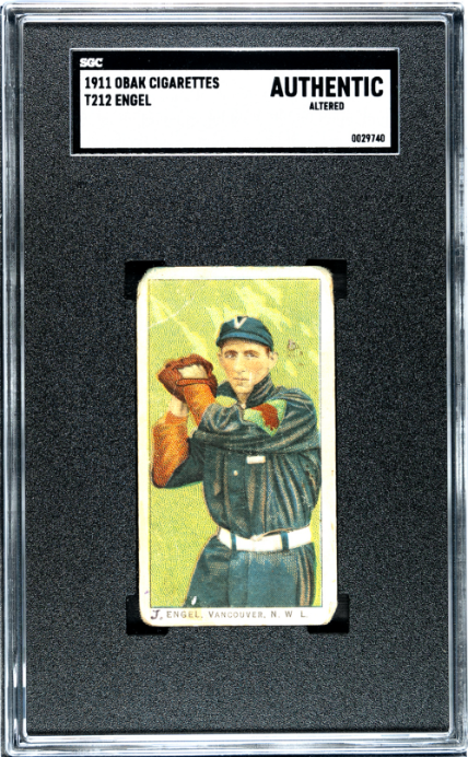 1909 T212 GEORGE ENGEL NNO A OBAK SGC A BASEBALL VANCOUVER BEAVERS