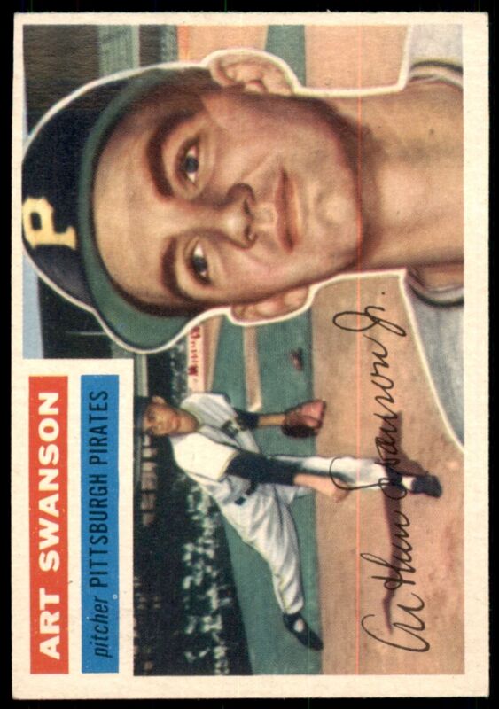 1956 TOPPS ART SWANSON 204 NRMT RC BASEBALL PITTSBURGH PIRATES
