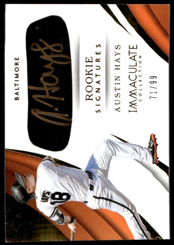 2018 PANINI IMMACULATE AUSTIN HAYS RCS-AH MINT AUTOGRAPH CARBON 71/99 ORIOLES