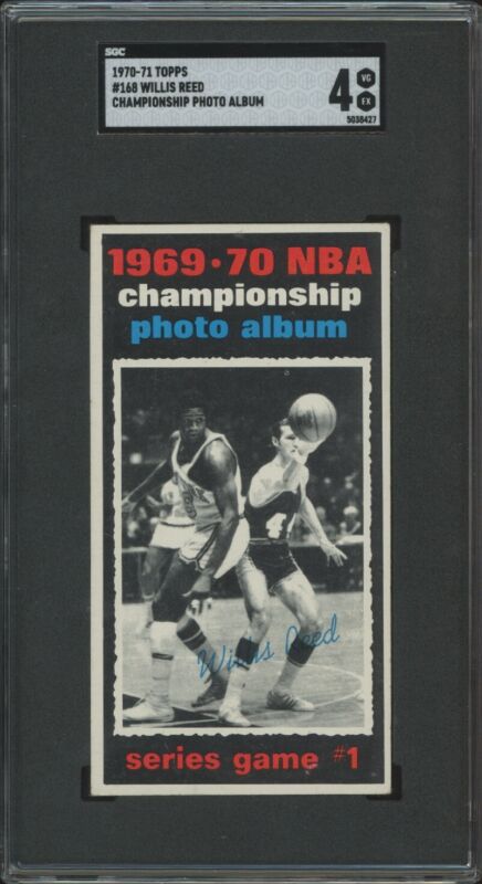 1970 TOPPS WILLIS REED 168 VG-EX CHAMPIONSHIP GAME 1 SGC 4 NEW YORK KNICKS