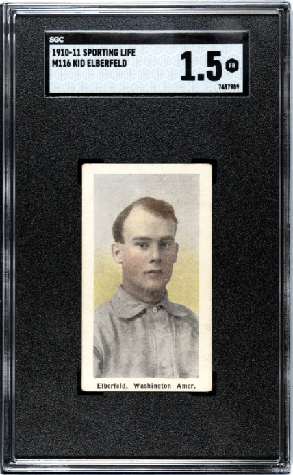 1910 M116 KID ELBERFELD NNO FAIR SPORTING LIFE SGC 1.5 WASHINGTON SENATORS