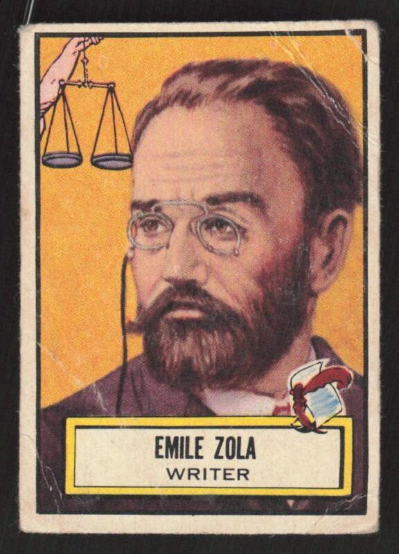 1952 TOPPS LOOK 'N SEE EMILE ZOLA 121 GOOD WRITER