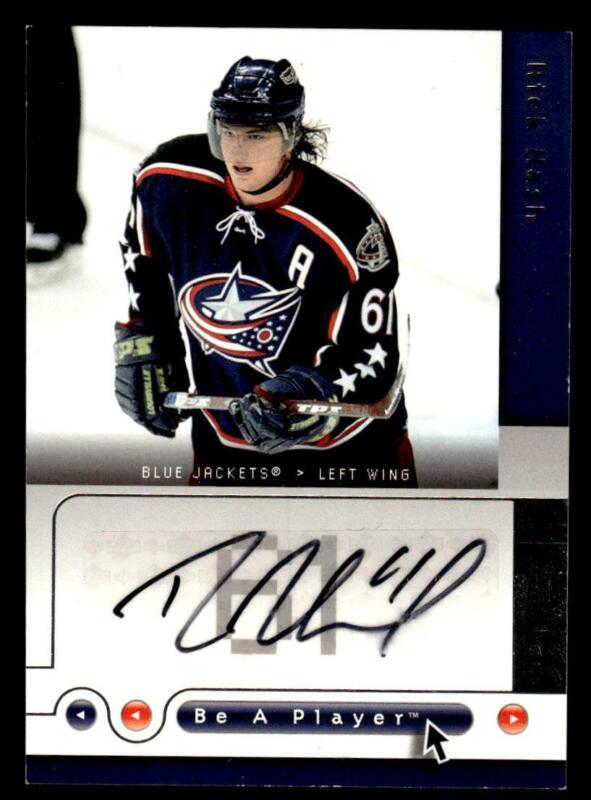 2005 UPPER DECK BE A PLAYER RICK NASH RN NRMT-MT SIGNATURES BLUE JACKETS