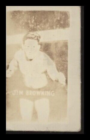 1948 TOPPS MAGIC PHOTOS JIM BROWNING 4D VG R714-27 CHAMPIONS WRESTLING