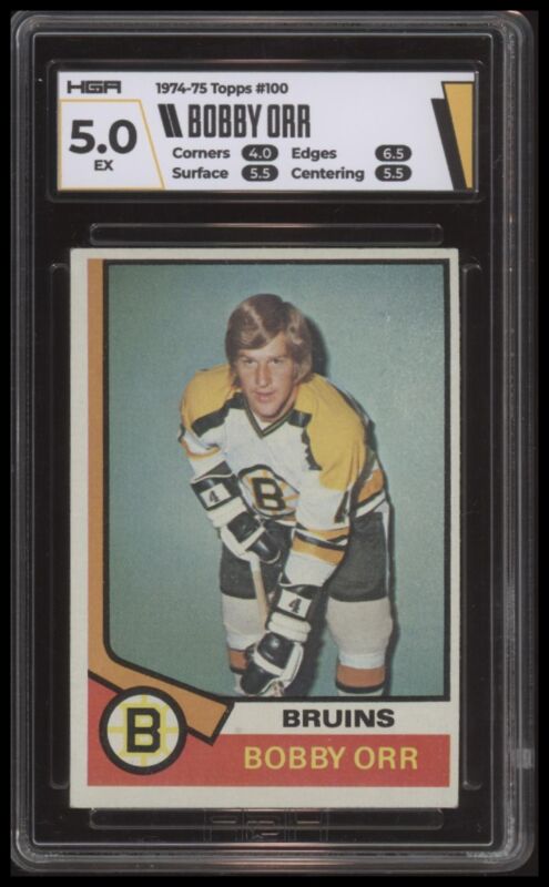 1974 TOPPS BOBBY ORR 100 EX HGA 5 HOCKEY BOSTON BRUINS