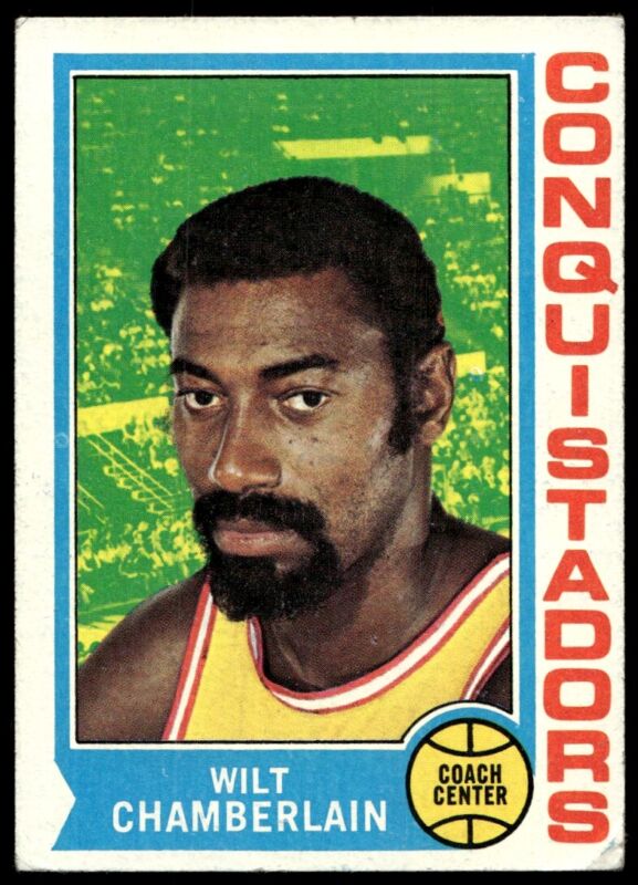 1974 TOPPS WILT CHAMBERLAIN 250 VG-EX RARE BASKETBALL SAN DIEGO CONQUISTADORS