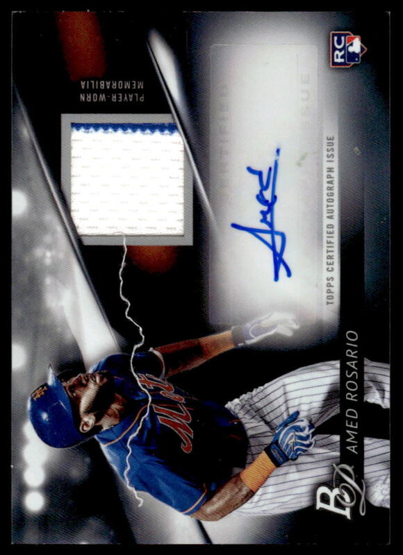 2018 BOWMAN PLATINUM AMED ROSARIO PRAP-AR PLATINUM ROOKIE AUTO PIECES 2/99 METS