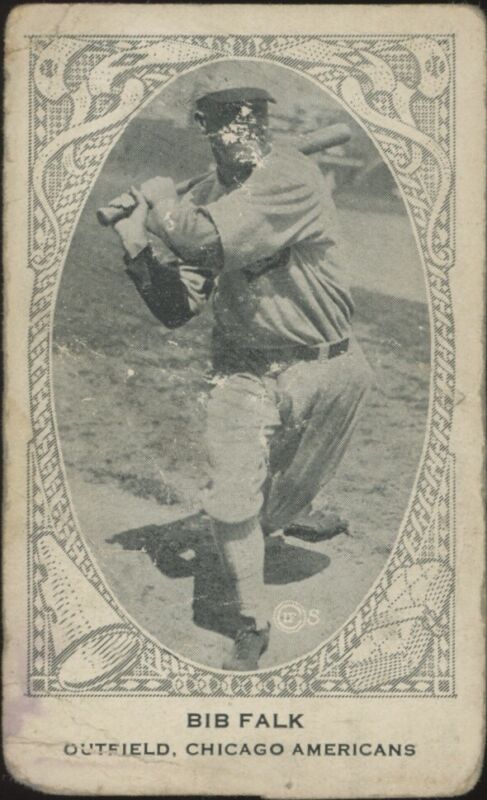 1922 W573 BIBB FALK NNO POOR STRIP CARD BASEBALL CHICAGO WHITE SOX