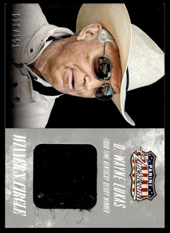 2015 PANINI AMERICANA D. WAYNE LUKAS WM-DL WINNER'S CIRCLE WORN MATERIAL 16/151