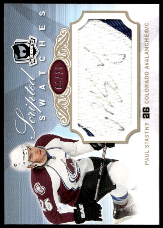 2007 UD THE CUP PAUL STASTNY SS-PS MT SCRIPTED SWATCHES PATCH AUTOGRAPH 9/25 AVS