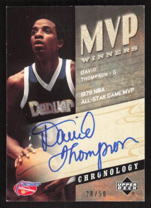 2006 UD CHRONOLOGY DAVID THOMPSON MVP-DT NRMT MVP AUTOGRAPH 28/50 DENVER NUGGETS