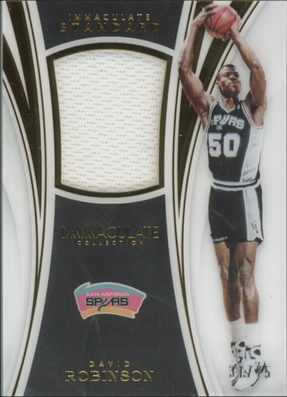 2015 PANINI IMMACULATE DAVID ROBINSON ST-DRB STANDARD JERSEY /75 SPURS