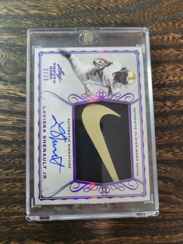 2020 LEAF LAVISKA SHENAULT NIKE ROOKIE PATCH AUTO RC ROOKIE 2/10 JAGUARS RPA