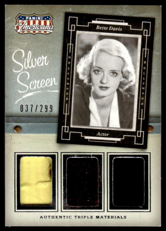 2015 PANINI AMERICANA BETTE DAVIS SILVER SCREEN MATERIALS 37/299 ALL ABOUT EVE