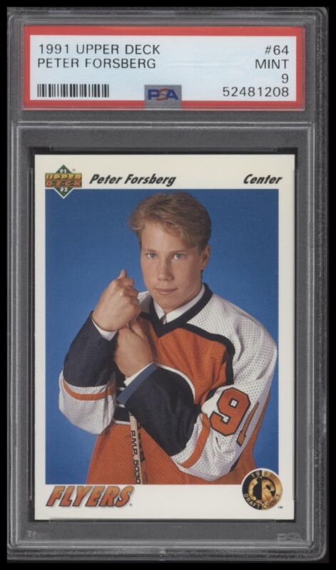 1991 UPPER DECK PETER FORSBERG 64 MINT RC PSA 9 HOCKEY PHILADELPHIA FLYERS