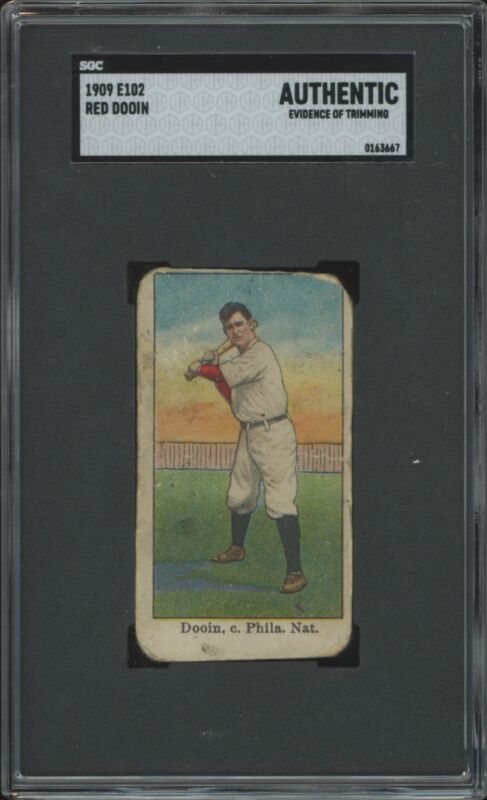 1909 E102 RED DOOIN NNO POOR SGC A BASEBALL PHILADELPHIA PHILLIES