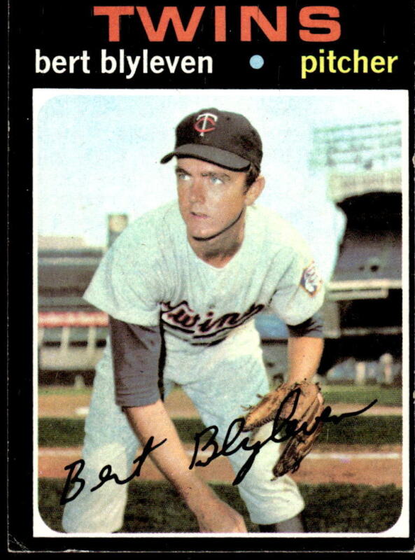1971 TOPPS BERT BLYLEVEN 26 VG HOF RC BASEBALL MINNESOTA TWINS
