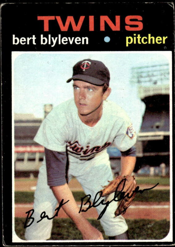 1971 TOPPS BERT BLYLEVEN 26 VG HOF RC BASEBALL MINNESOTA TWINS