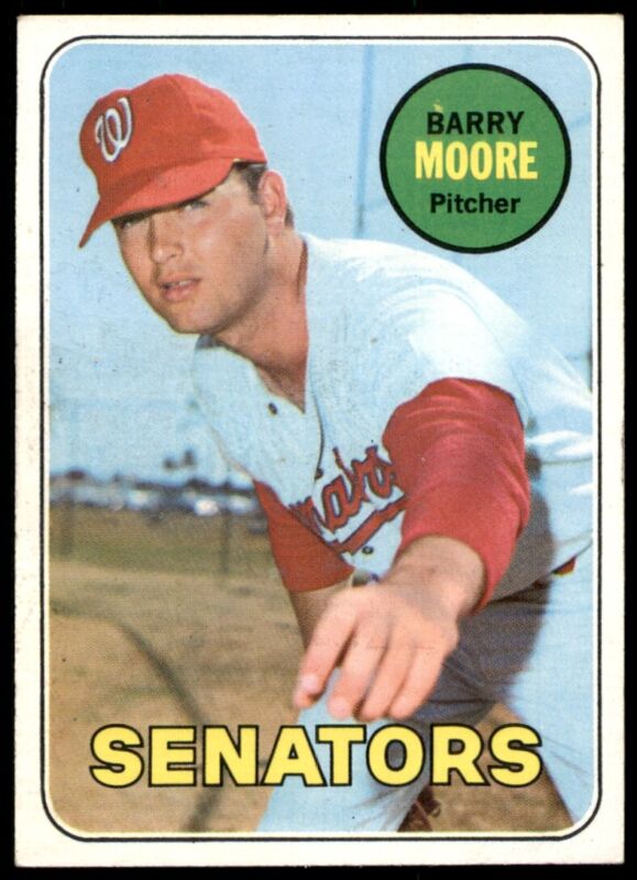 1969 TOPPS BARRY MOORE 639 EXMT BASEBALL WASHINGTON SENATORS