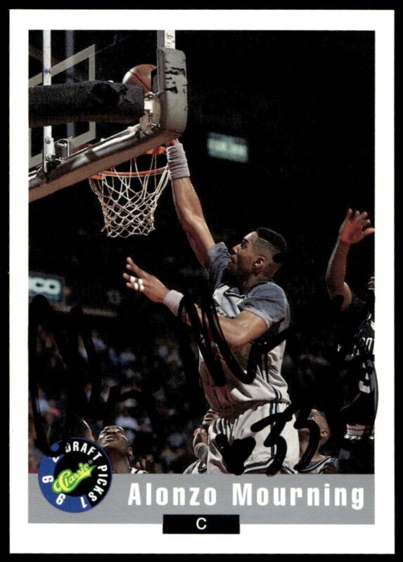 1992 CLASSIC DRAFT ALONZO MOURNING 2 MT XRC PROMO AUTOGRAPH GEORGETOWN HOYAS