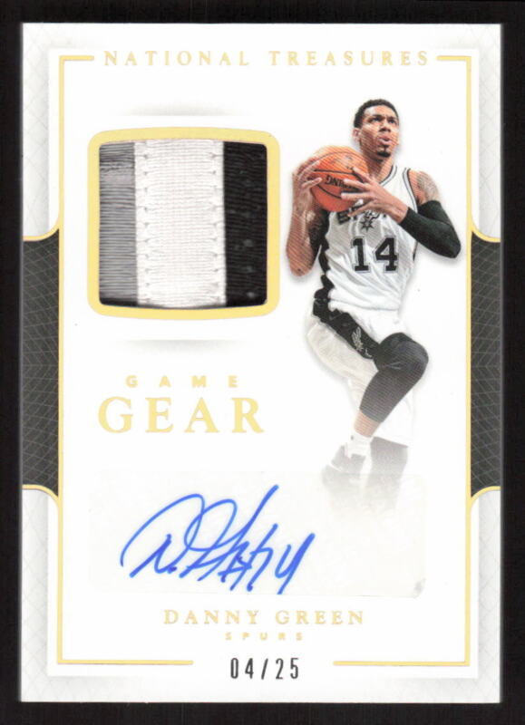2016 NATIONAL TREASURES DANNY GREEN 16 GAME GEAR AUTOGRAPHS PRIME 4/25 SPURS