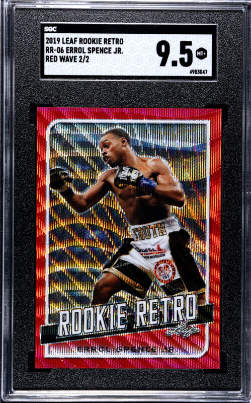 2019 LEAF ROOKIE RETRO ERROL SPENCE JR. RR-06 MINT+ RED WAVE 2/2 SGC 9.5 BOXING