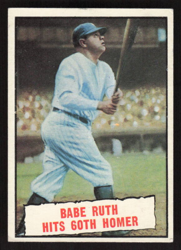 1961 TOPPS BABE RUTH 401 EX BASEBALL NEW YORK YANKEES