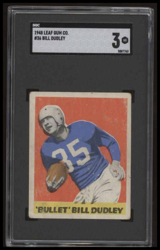 1948 LEAF BILL DUDLEY 36 VG HOF RC SGC 3 FOOTBALL DETROIT LIONS