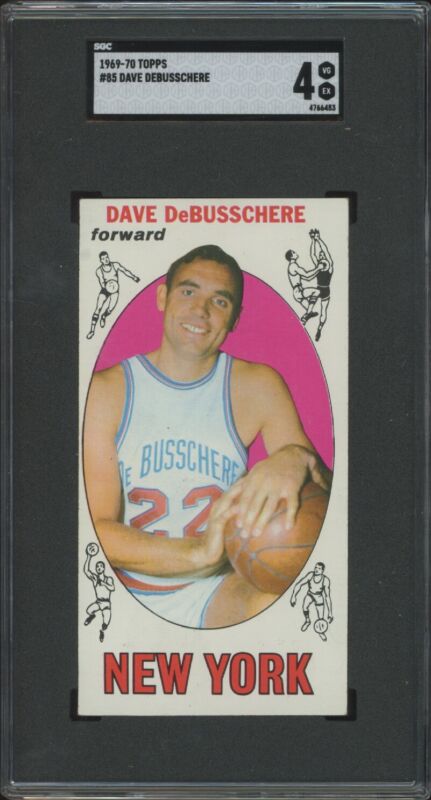 1969 TOPPS DAVE DEBUSSCHERE 85 VG-EX RC HOF SGC 4 BASKETBALL NEW YORK KNICKS