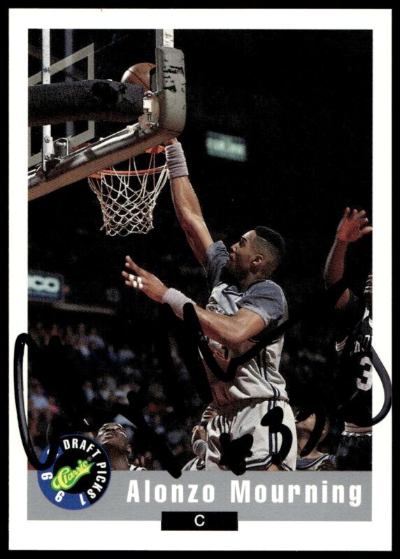 1992 CLASSIC DRAFT ALONZO MOURNING 2 MT XRC PROMO AUTOGRAPH GEORGETOWN HOYAS