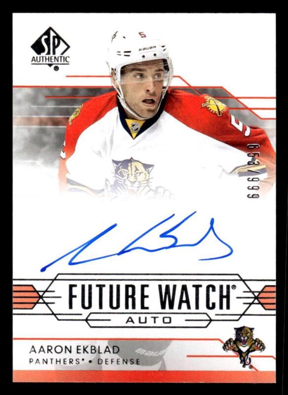 2014 SP AUTHENTIC AARON EKBLAD 309 MINT RC AUTOGRAPH 653/999 FLORIDA PANTHERS