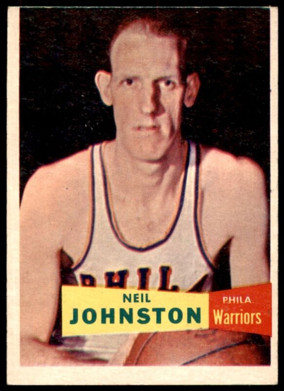 1957 TOPPS NEIL JOHNSTON 3 EX OC BASKETBALL PHILADELPHIA WARRIORS