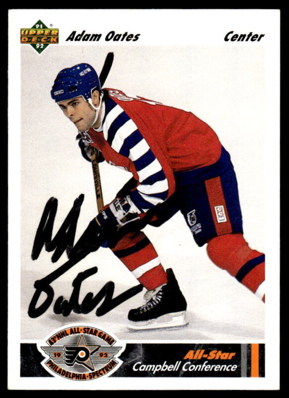 1991 UPPER DECK ADAM OATES 627 NRMT ALL STAR AUTOGRAPH HOF HOCKEY BOSTON BRUINS
