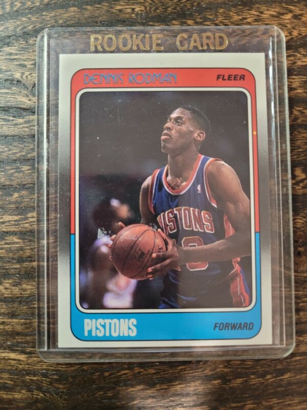 1988 FLEER DENNIS RODMAN RC ROOKIE BASKETBALL DETROIT PISTONS
