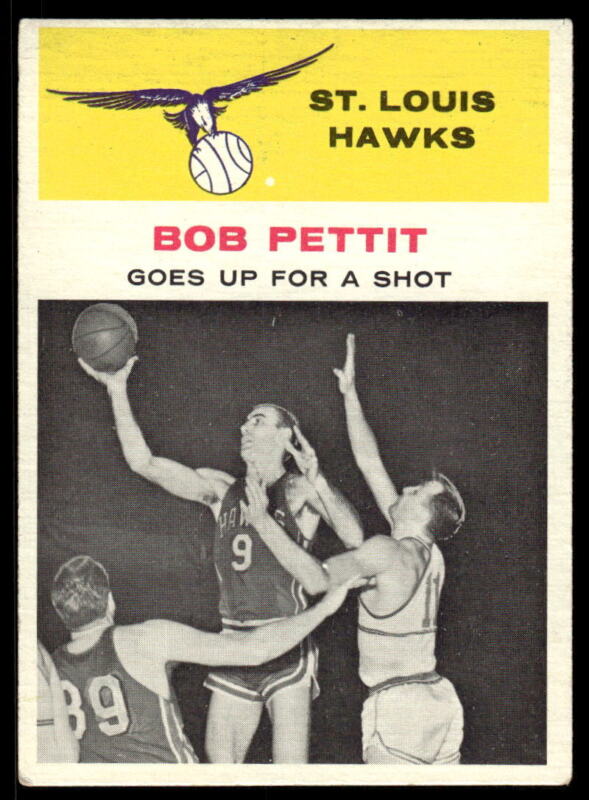 1961 FLEER BOB PETTIT 59 VG-EX BASKETBALL ST. LOUIS HAWKS