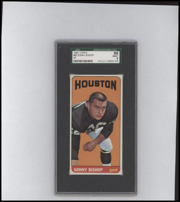 1965 TOPPS SONNY BISHOP 68 NRMT-MT RC SP SGC 8 FOOTBALL HOUSTON OILERS