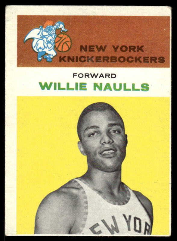 1961 FLEER WILLIE NAULLS 32 VG BASKETBALL NEW YORK KNICKS