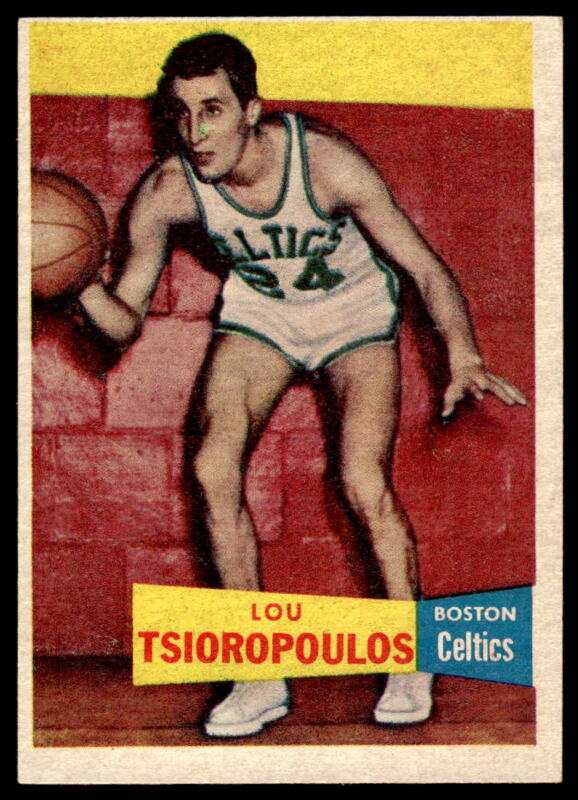 1957 TOPPS LOU TSIOROPOULOS 57 EXMT BASKETBALL BOSTON CELTICS