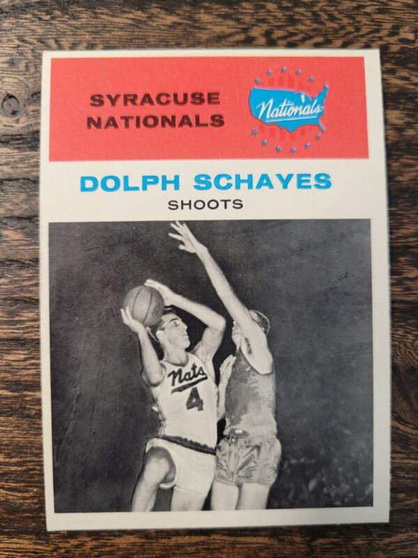 1961 FLEER DOLPH SCHAYES 63 VG+ CENTERED BASKETBALL SYRACUSE NATIONALS