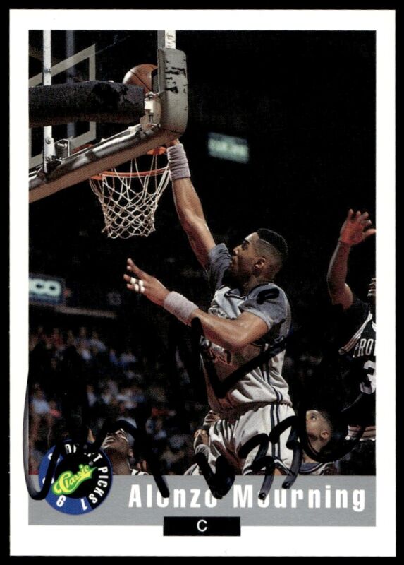 1992 CLASSIC DRAFT ALONZO MOURNING 2 MT XRC PROMO AUTOGRAPH GEORGETOWN HOYAS