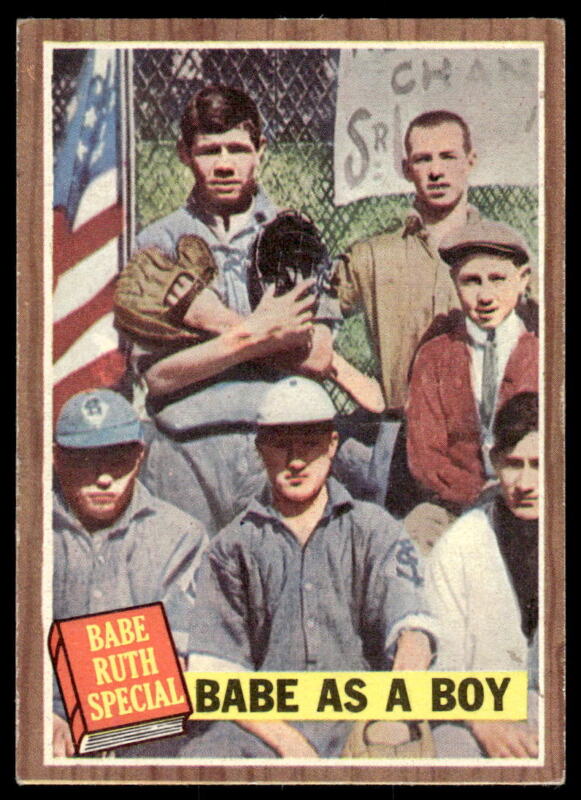 1962 TOPPS BABE RUTH 135 VG-EX AS A BOY BASEBALL NEW YORK YANKEES
