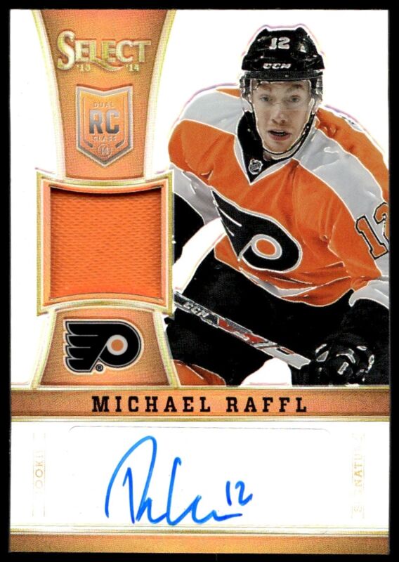 2013 PANINI SELECT MICHAEL RAFFL 310 ROOKIE JERSEY PRIZM AUTOGRAPH 85/99 FLYERS