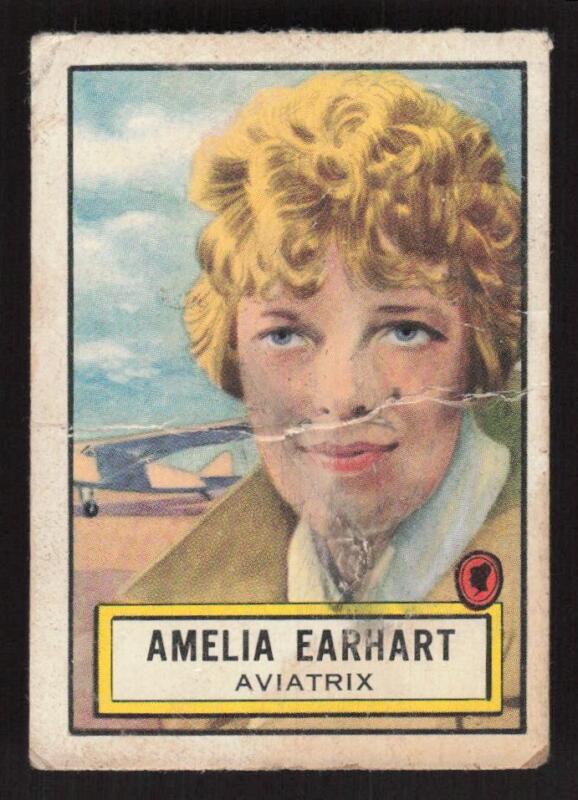 1952 TOPPS LOOK 'N SEE AMELIA EARHART 45 POOR SP RARE AVIATRIX