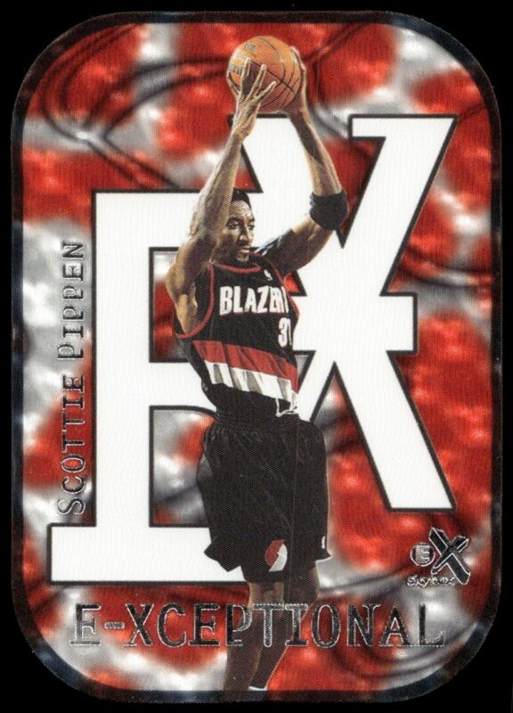 1999 E-X SCOTTIE PIPPEN 7XC MINT E-XCEPTIONAL RED PORTLAND TRAIL BLAZERS
