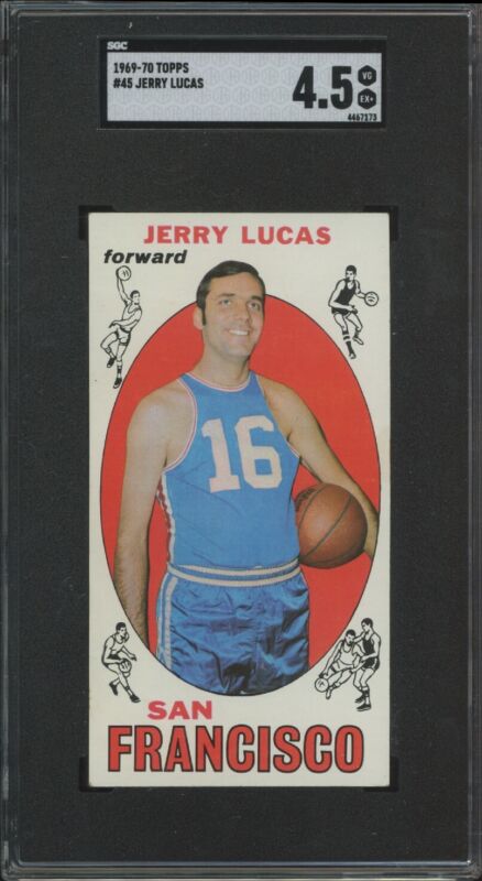 1969 TOPPS JERRY LUCAS 45 VG-EX+ RC HOF SGC 4.5 SAN FRANCISCO WARRIORS