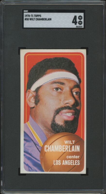 1970 TOPPS WILT CHAMBERLAIN 50 VG-EX SGC 4 BASKETBALL LOS ANGELES LAKERS