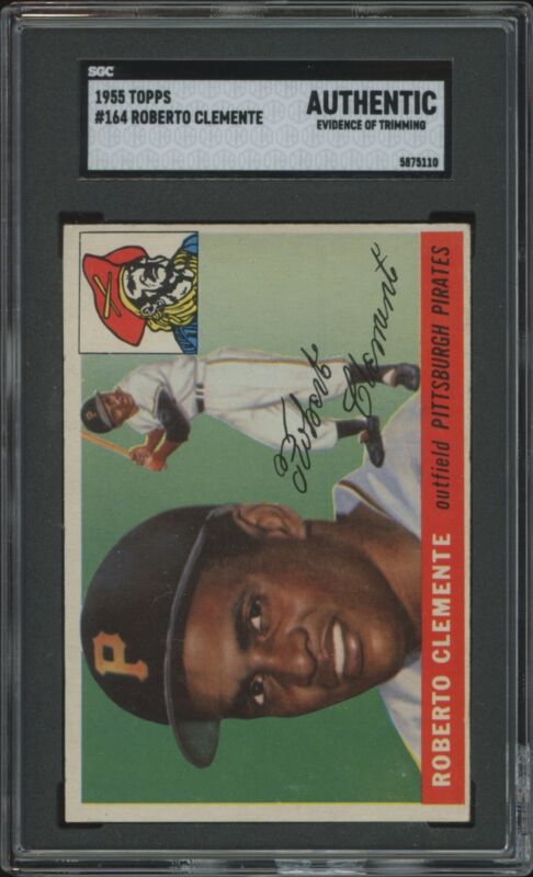 1955 TOPPS ROBERTO CLEMENTE 164 EXMT HOF RC SGC A BASEBALL PITTSBURGH PIRATES