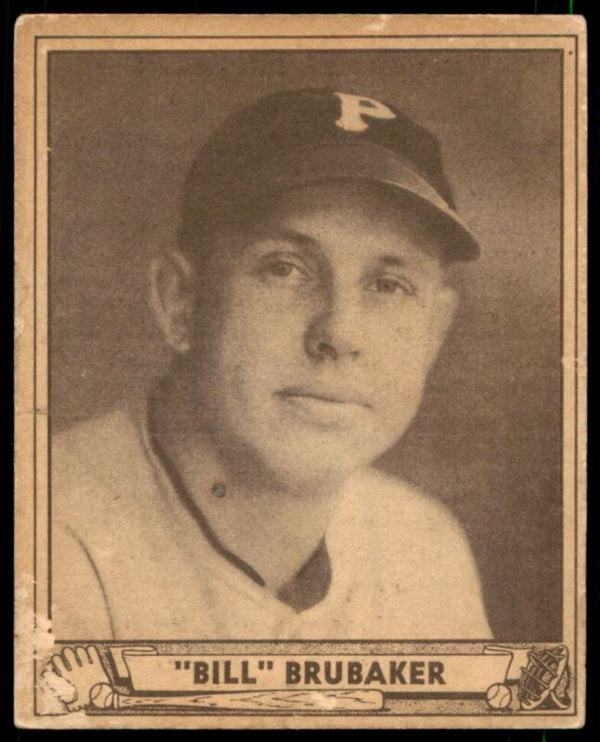 1940 Play Ball BILL BRUBAKER 166 VG BASEBALL PITTSBURGH PIRATES